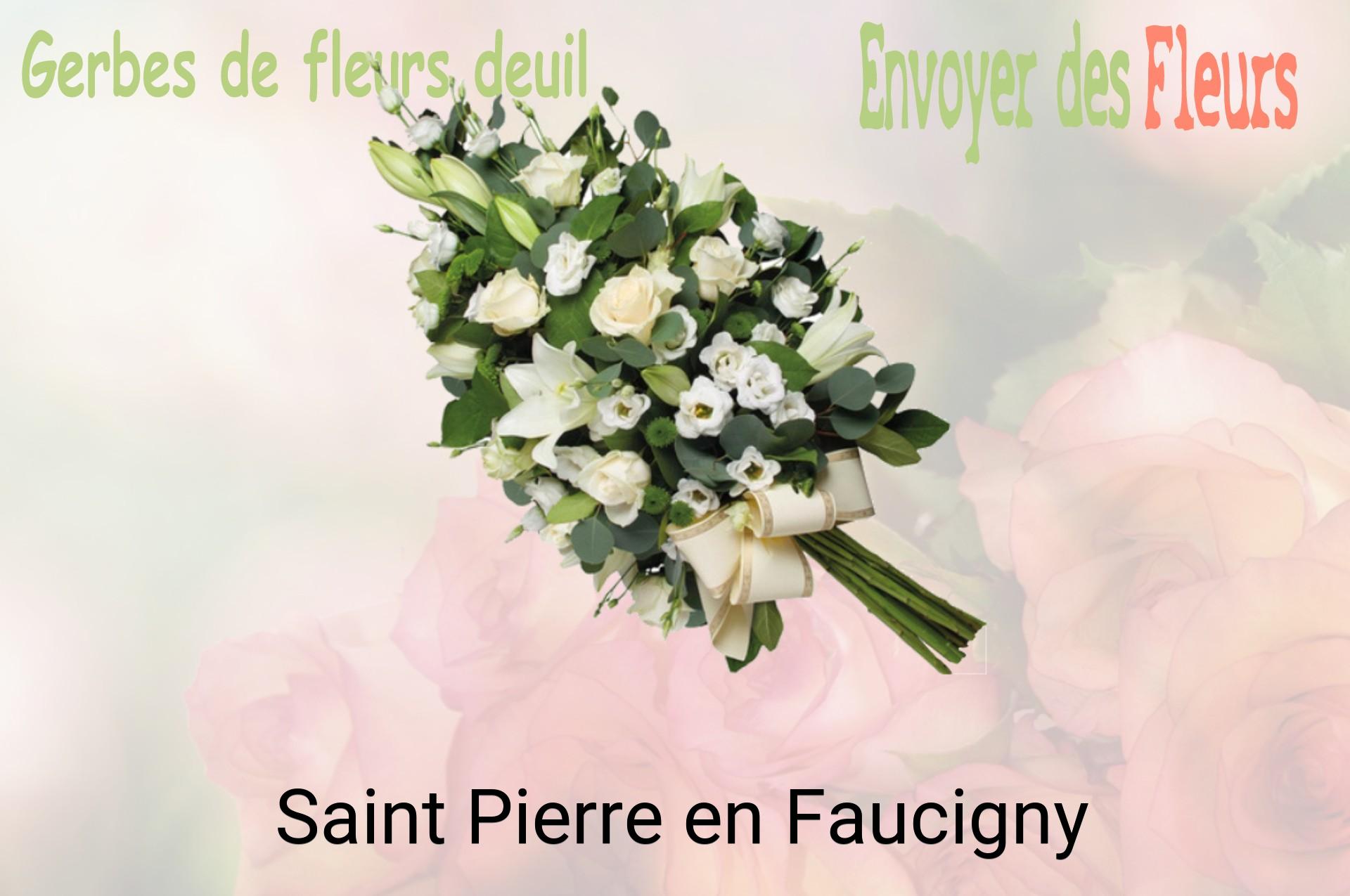 Gerbe de fleurs de deuil livrée à Saint-Pierre-en-Faucigny